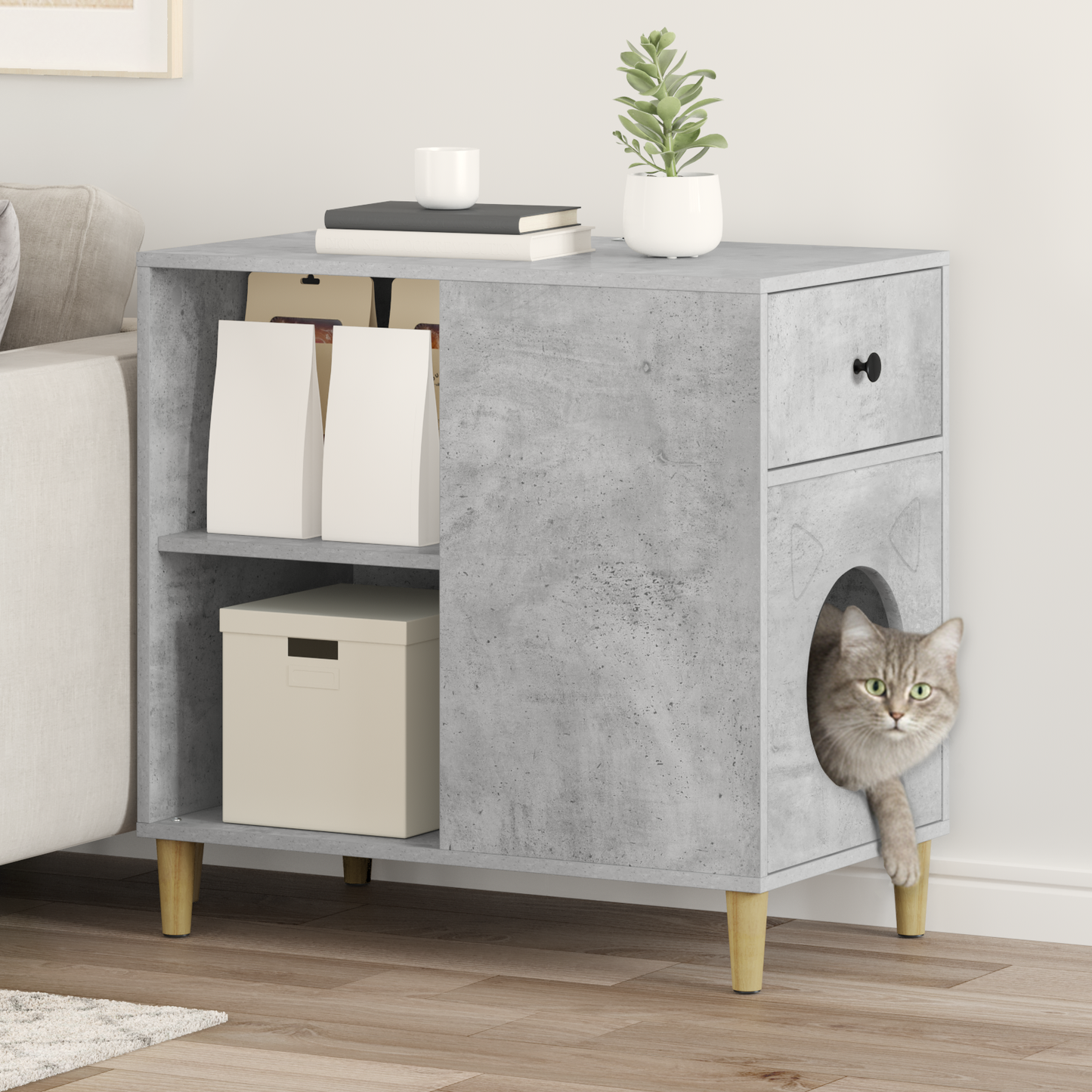Cat House Concerte 72 x 42.5 x 70 cm Engineered Wood
