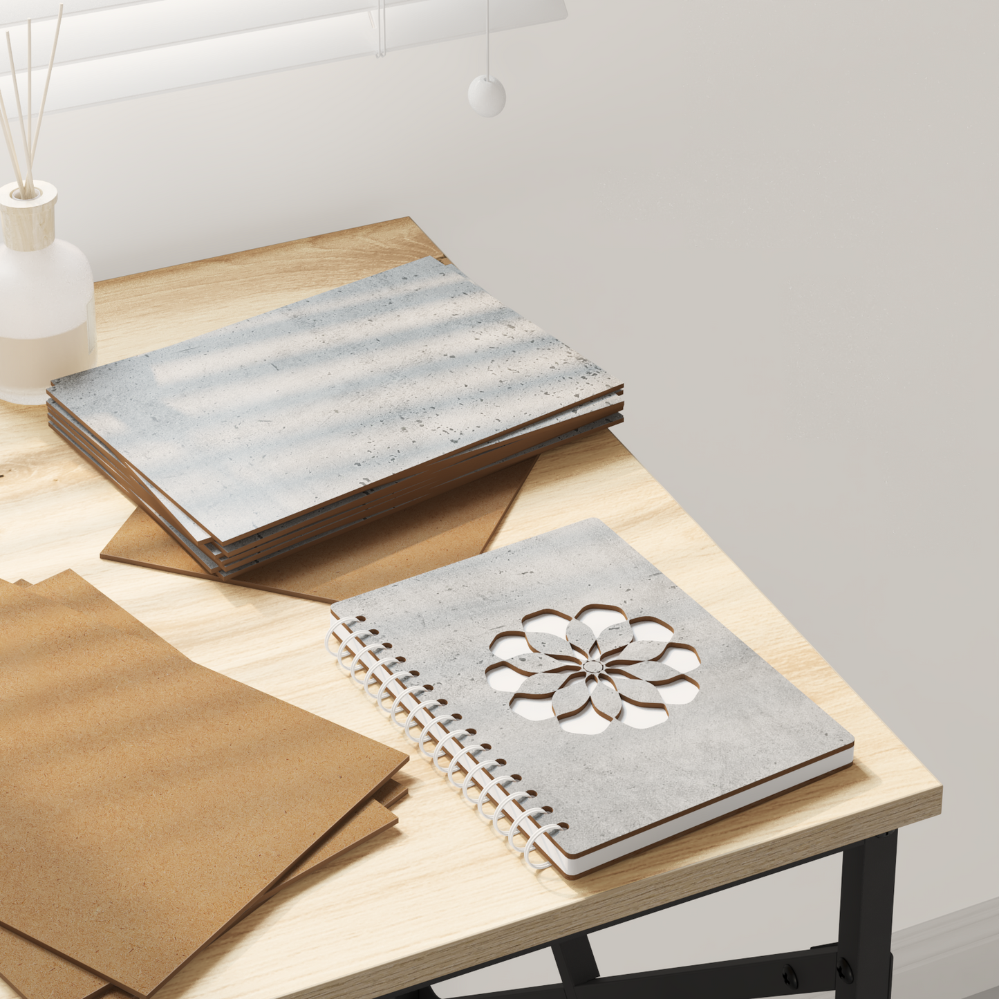 Decor Panels 50 pcs Concrete Grey 15 x 21 x 0.27 cm