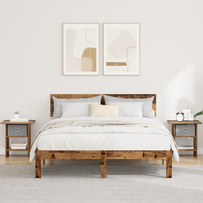 Bedside Table 2 pcs Old Wood 41 x 40 x 45 cm Engineered Wood