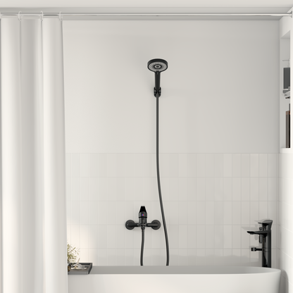 Shower Head Set Black G 1 / 2 inches