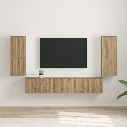 TV Wall Cabinet Wall-mounted 2 pcs Artisian Oak 30 x 31 x 80 cm