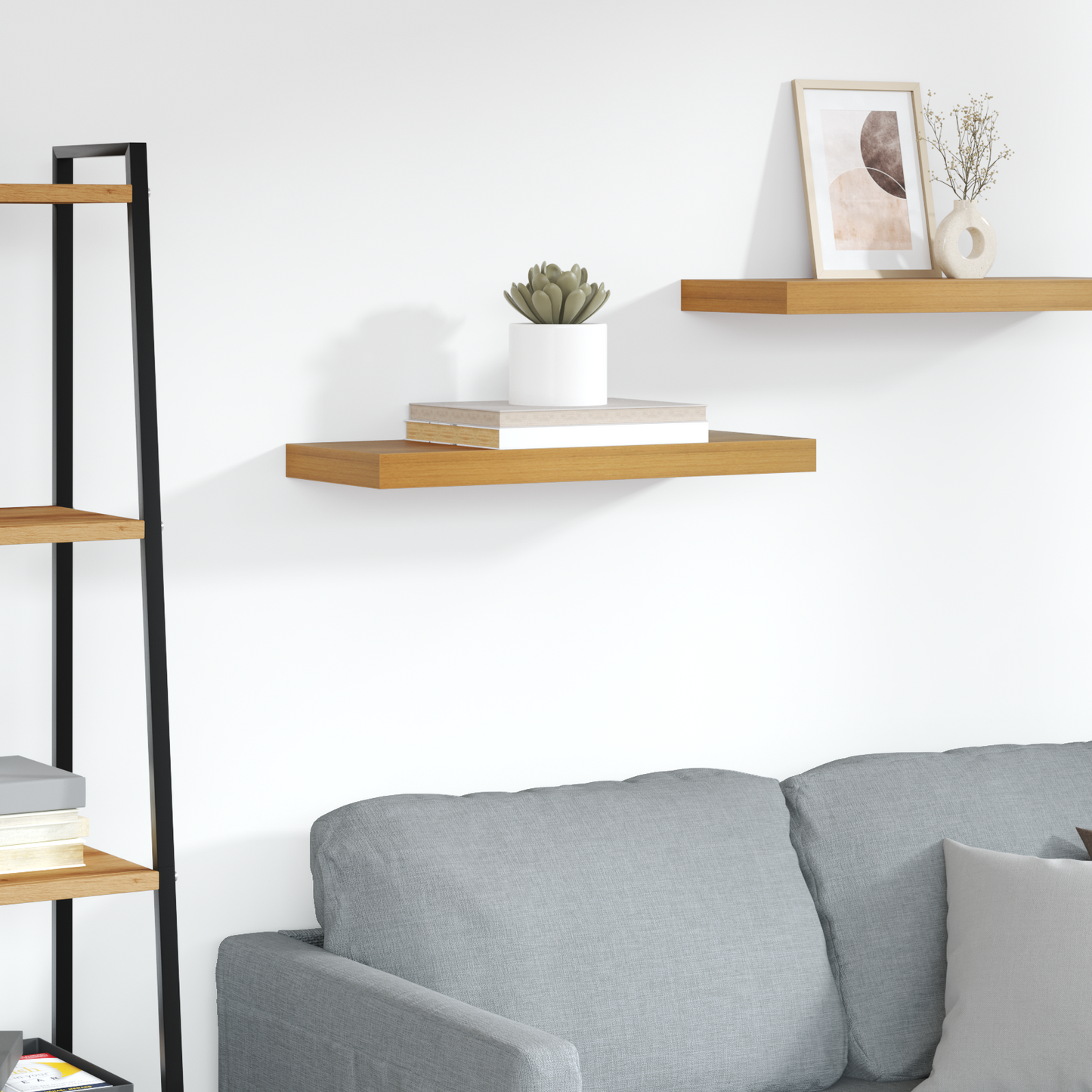 Wall Shelf Wall-mounted Brown 60 x 23 x 4 cm Engineered Wood
