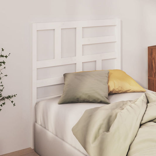 818176 vidaXL Bed Headboard White 106x4x104 cm Solid Wood Pine