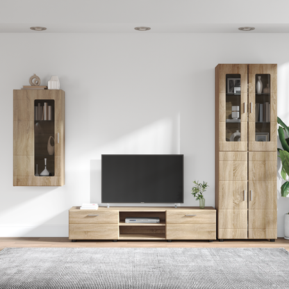 TV Cabinet Set FLORIN 3 pcs Sonoma Oak Engineered Wood