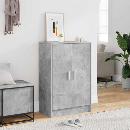 Shoe Cabinet Concrete Grey 60x35x92 cm Engineered Wood