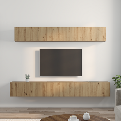 TV Cabinet Set Wall-mounted 5 pcs Artisan Oak Engineered Wood