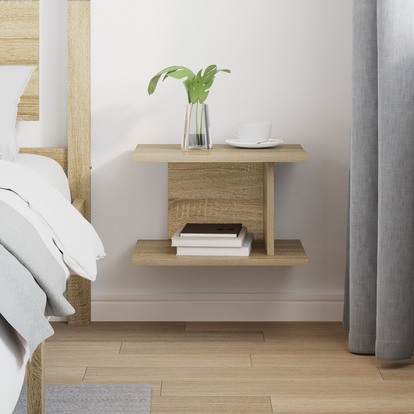 Bedside Table Sonoma Oak 40 x 30 x 25 cm Engineered Wood