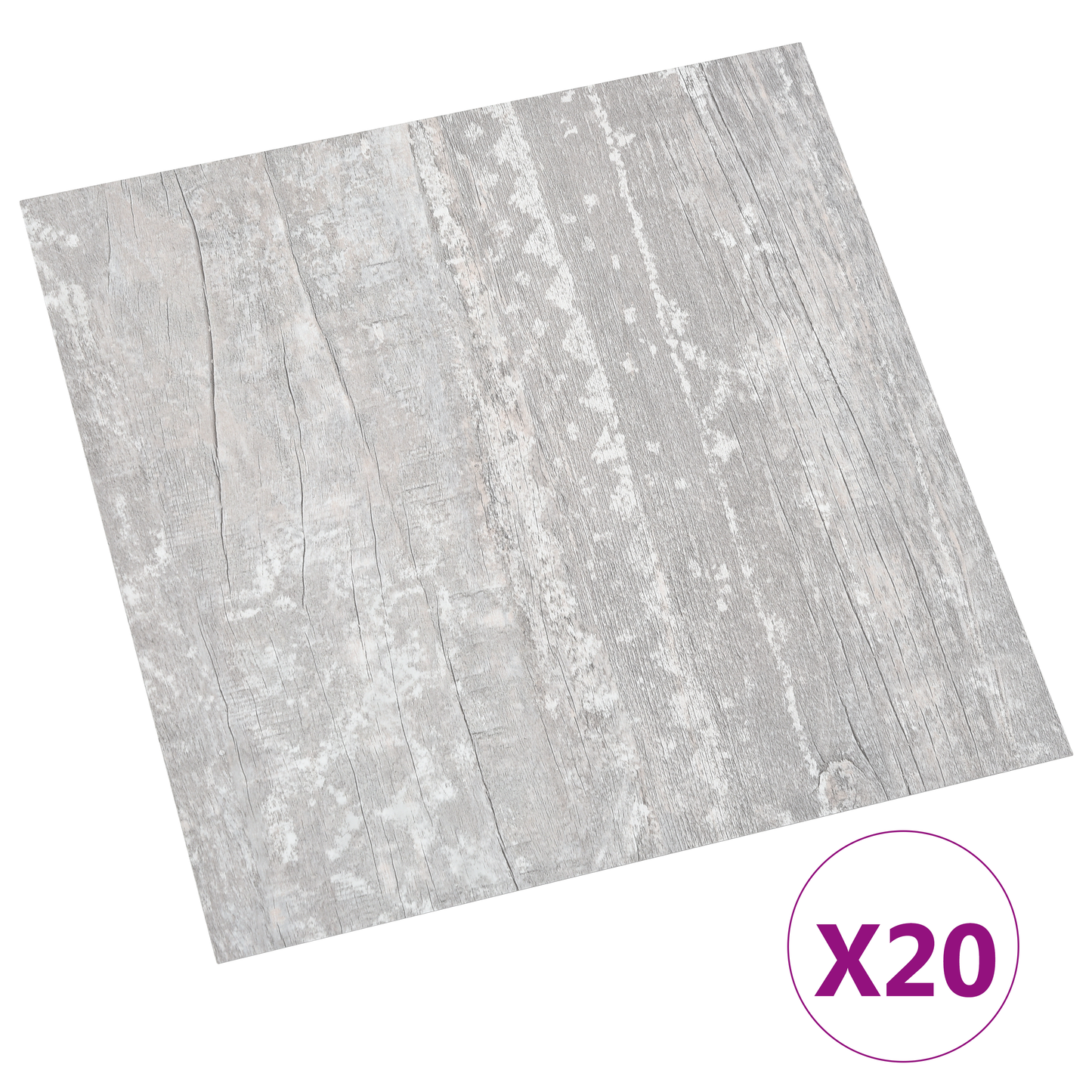 Self-adhesive Flooring Planks 30.5 x 30.5 cm 20 pcs PVC Grey