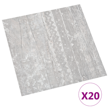Self-adhesive Flooring Planks 30.5 x 30.5 cm 20 pcs PVC Grey