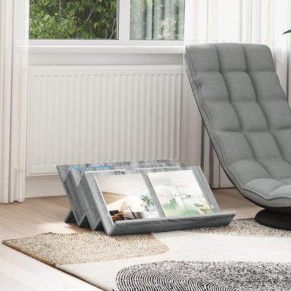Magazine Rack Grey Sonoma 65 x 53 x 28.5 cm Engineered Wood