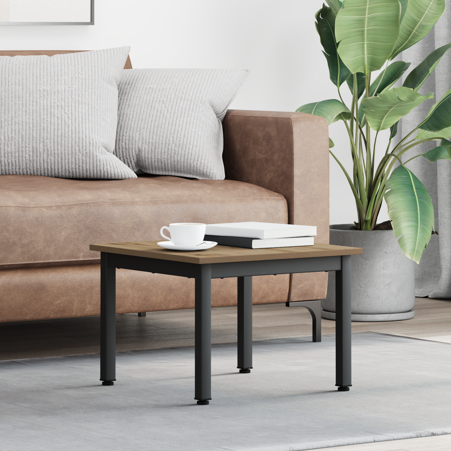 Coffee Table Artisian Oak 50 x 50 x 36 cm Engineered Wood