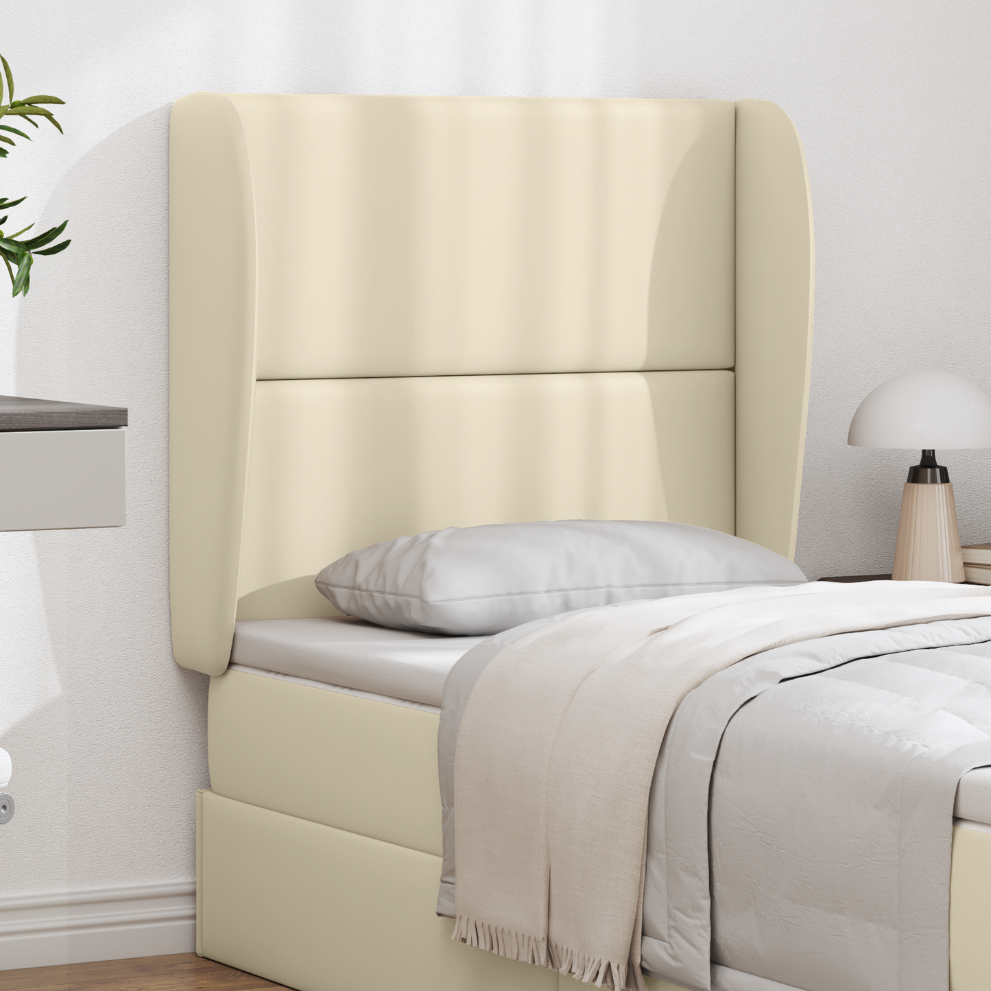 Headboard Ear Cream 80 x 23 x 6 cm PVC