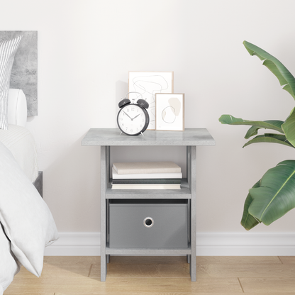 Bedside Table Concrete Grey 41 x 40 x 45 cm Engineered Wood