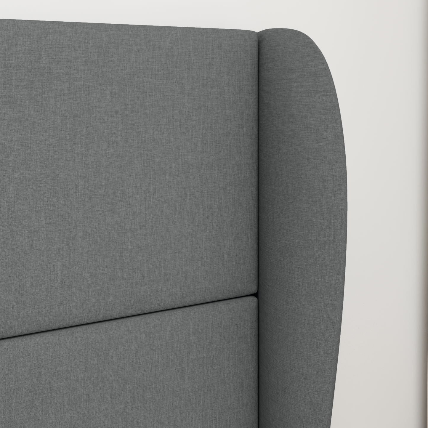 Headboard Ear Dim Grey 80 x 23 x 6 cm Fabric