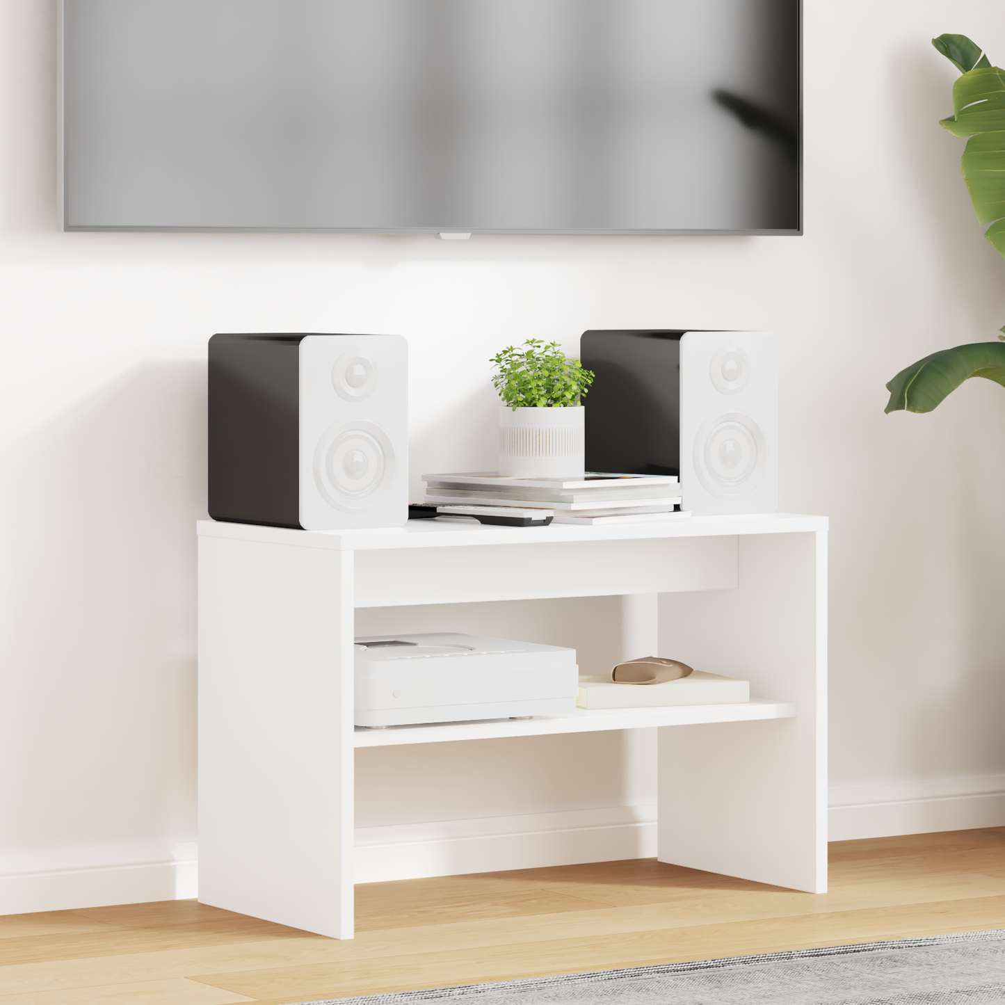 TV Cabinet White 60 x 30 x 40 cm Engineered Wood