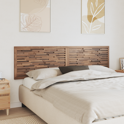 Bed Headboard Natural Solid Teak Wood