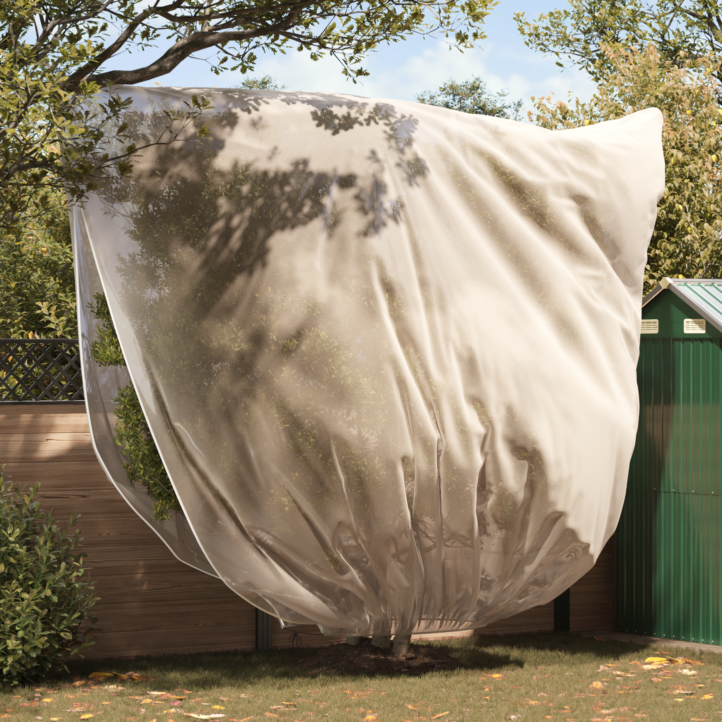 Frost Protection Plant Fleece Covers 3 pcs Beige 3.5 x 3.93 m