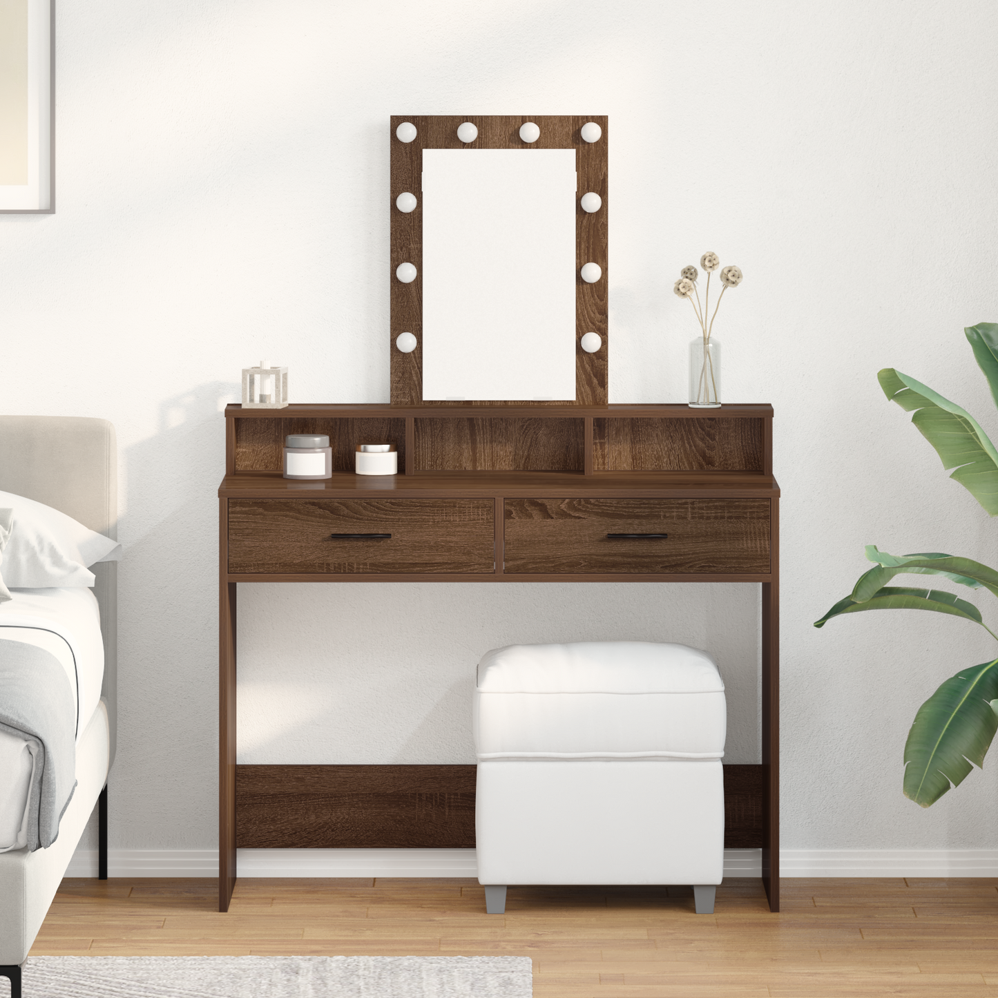 Dressing Table Brown 100 x 41 x 140 cm Engineered Wood