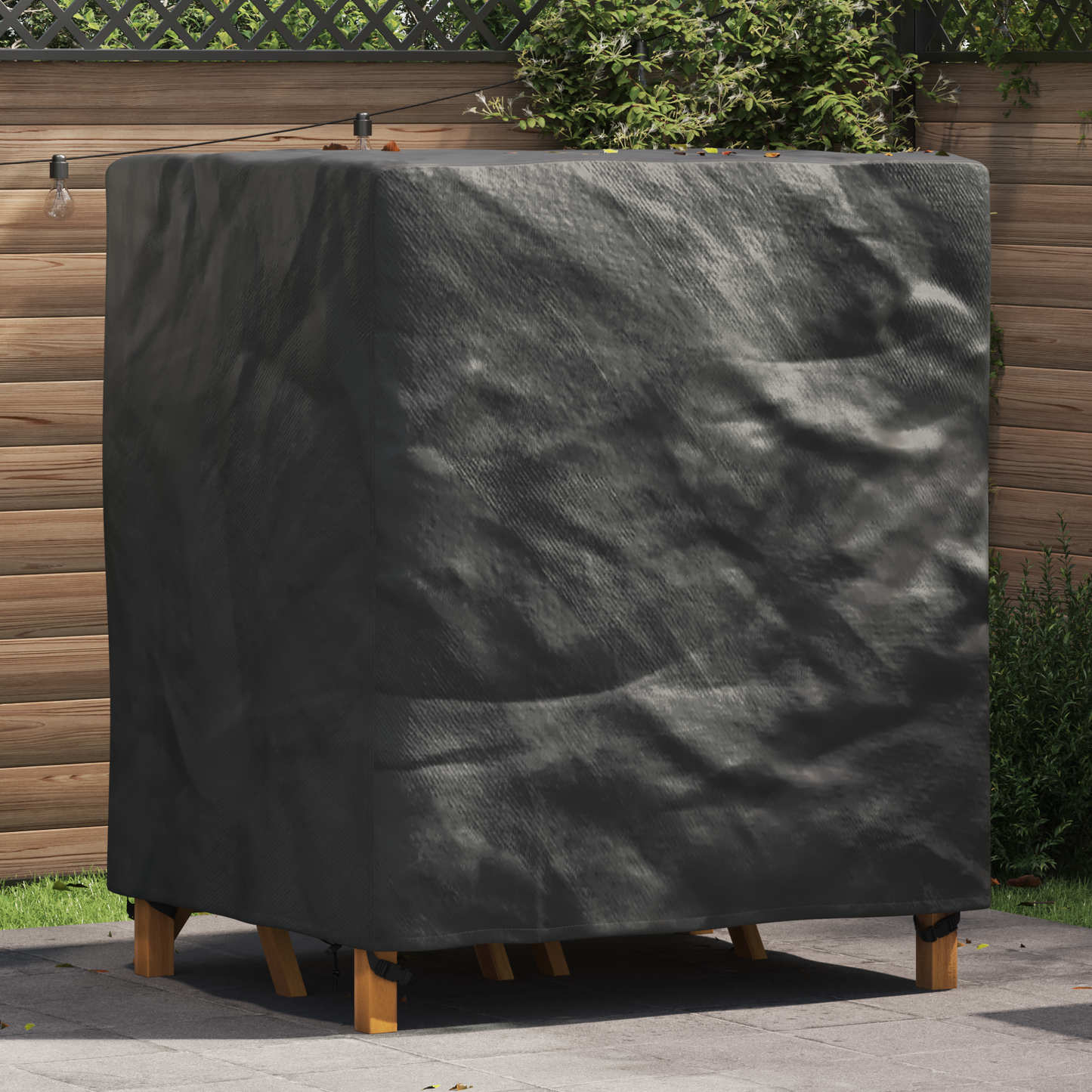 Furniture Cover Plain Black 116 x 100 x 120 cm 210D