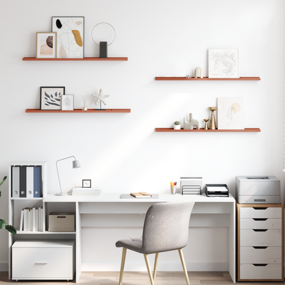 Wall Shelf with Shelf 4 pcs Red 100 x 9 x 3 cm Engineered Wood
