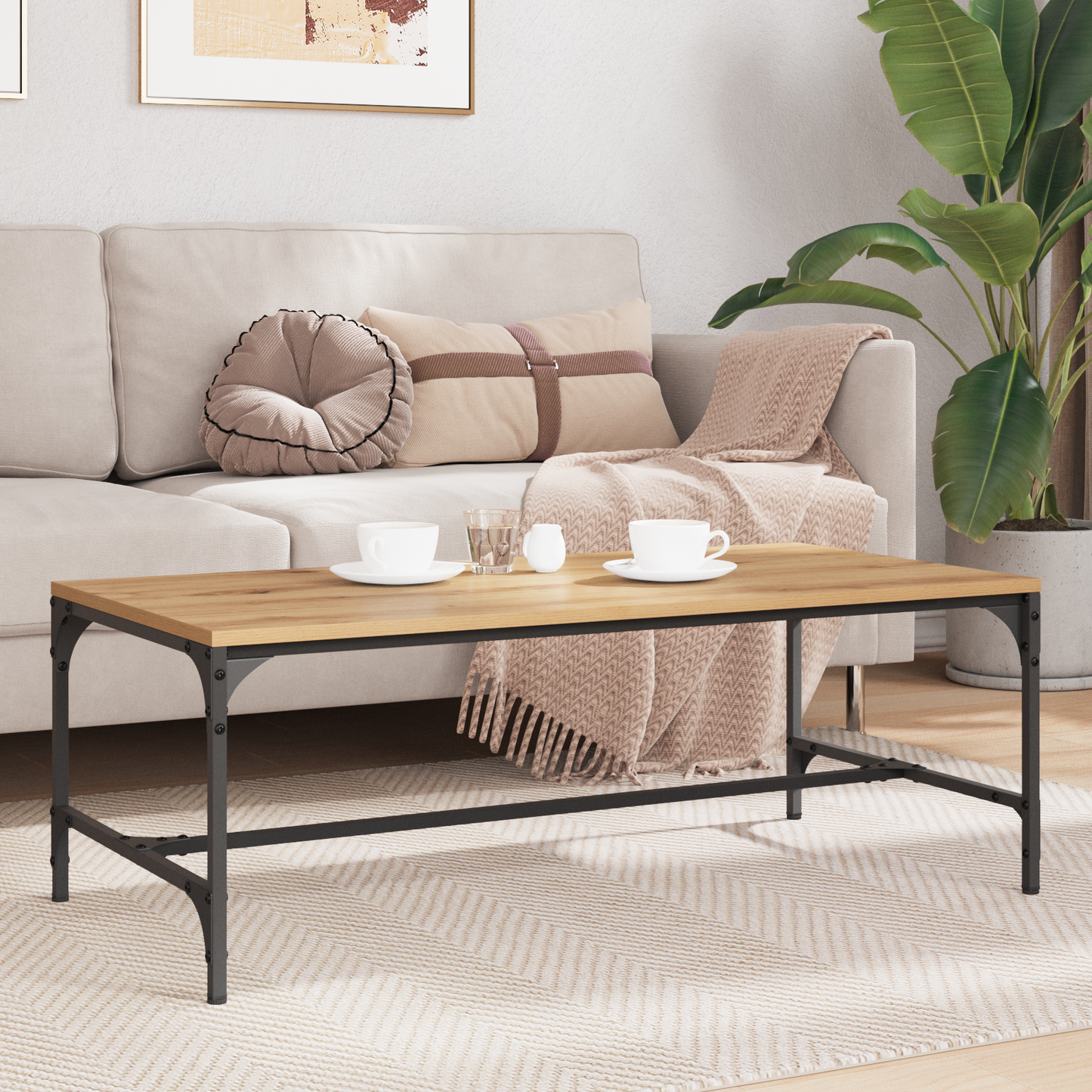 Coffee Table Artisan Oak 100 x 50 x 35 cm Engineered Wood