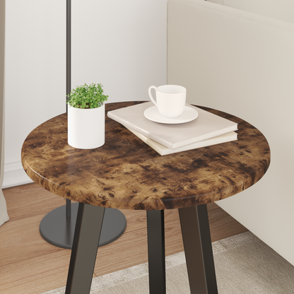 Table Top Smoked oak Ø 40 x 1.5 cm Engineered Wood