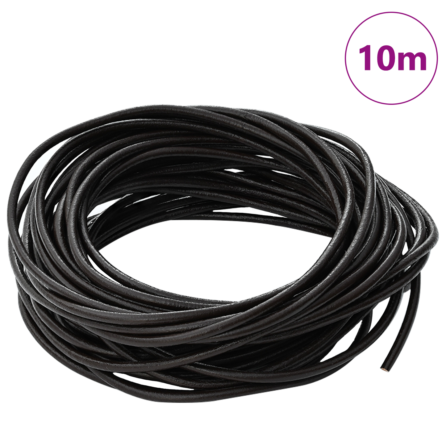 Leather Cord Dark Brown Ø2.5 mm x 10 m Leather