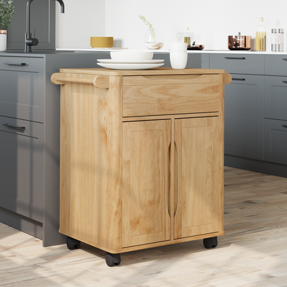 Kitchen Trolley FLORO Wax Brown 72.5 x 45 x 80 cm