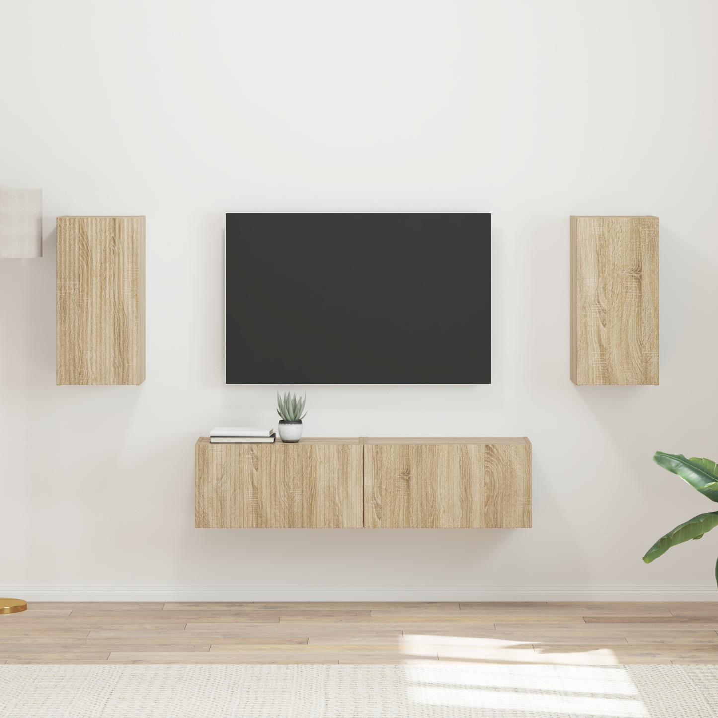 TV Cabinet Set 4 pcs Sonoma Oak Engineered Wood