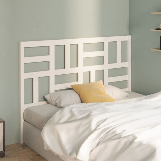 818181 vidaXL Bed Headboard White 126x4x104 cm Solid Wood Pine