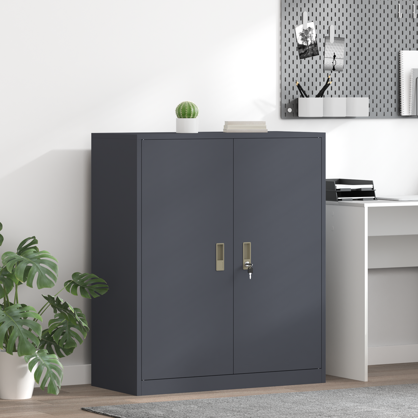 Storage Cabinet Anthracite 90 x 40 x 105 cm Steel