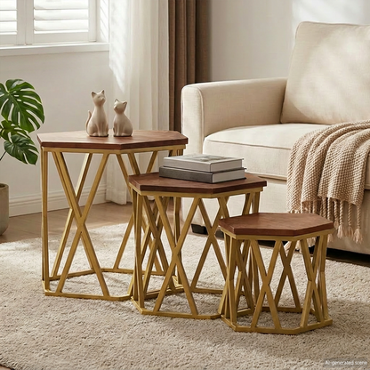 Coffee Tables Brown 55 x 55 x 50 cm Solid Mango Wood