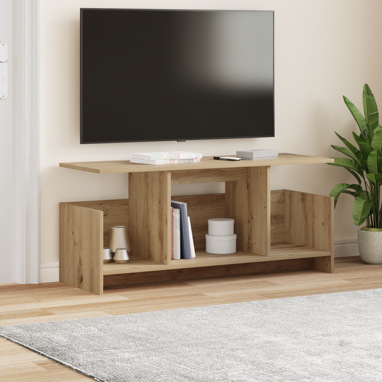 TV Stand Artisan Oak 102 x 35 x 45 cm Engineered Wood