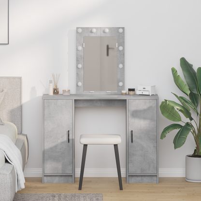 Dressing Table Light Grey 102 x 33 x 135 cm Engineered Wood
