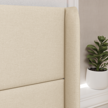 Headboard Ear Cream 80 x 16 x 4 cm Fabric