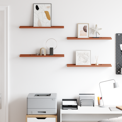 Wall Shelf with Shelf 4 pcs Red 60 x 9 x 3 cm Engineered Wood