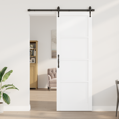 Sliding Door ORKDAL White 83 x 232 cm Solid Pine Wood
