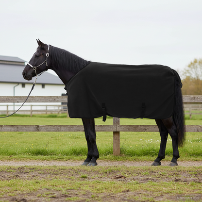 Horse Blanket Black 115 cm Polyester
