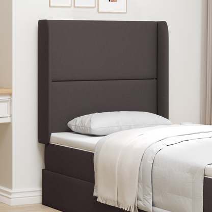 Headboard Ear Brown 80 x 16 x 4 cm Fabric