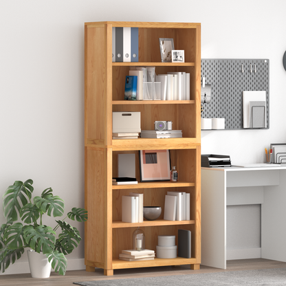 Storage Furniture Set with Shelf 2 pcs Natural 80 x 35 x 185 cm