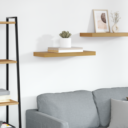 Wall Shelf Wall-mounted Beige 60 x 23 x 4 cm Engineered Wood