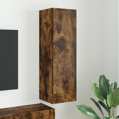 TV Wall Cabinet Smoked Oak 30 x 31 x 100 cm Engineered Wood