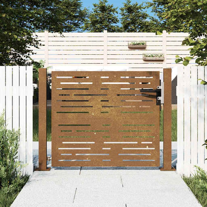 Garden Gate 100x75 cm Corten Steel Square Design