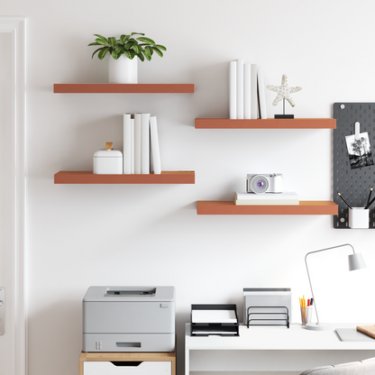 Wall Shelf 4 pcs Red 60 x 23 x 4 cm Engineered Wood