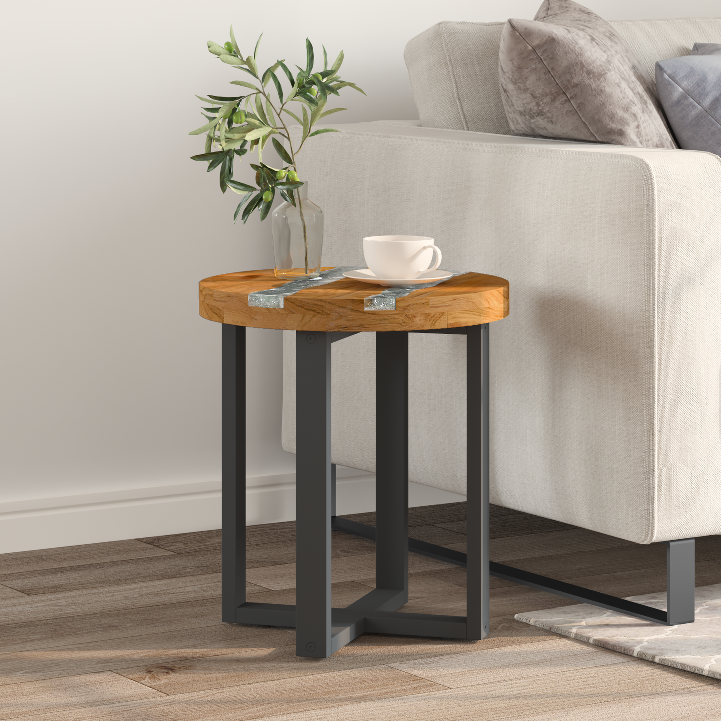 Coffee Table Brown 40 x 40 x 45 cm Solid Teak Wood