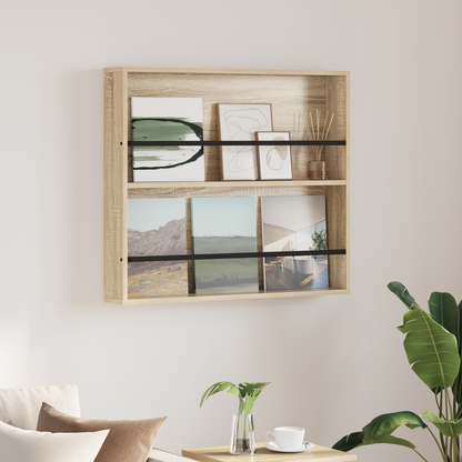 Magazine Rack Sonoma Oak 80 x 12 x 70 cm Engineered Wood