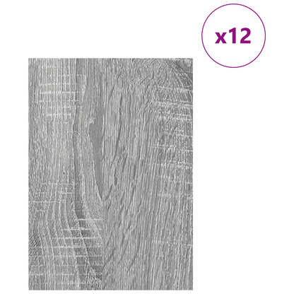 Decor Panels 12 pcs Grey Sonoma 21 x 30 x 0.27 cm