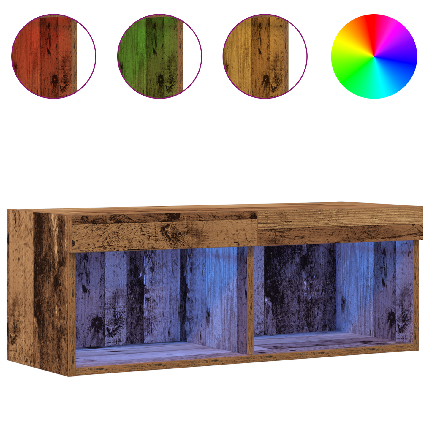 TV Cabinet Set Old wood 80 x 30 x 30 cm Engineered Wood