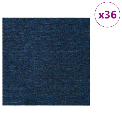 Carpet Tile Blue 50 x 50 cm 36 pcs PP and Bitumen