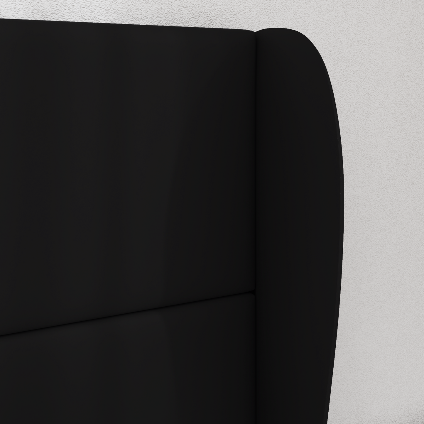 Headboard Ear Black 80 x 23 x 6 cm PVC